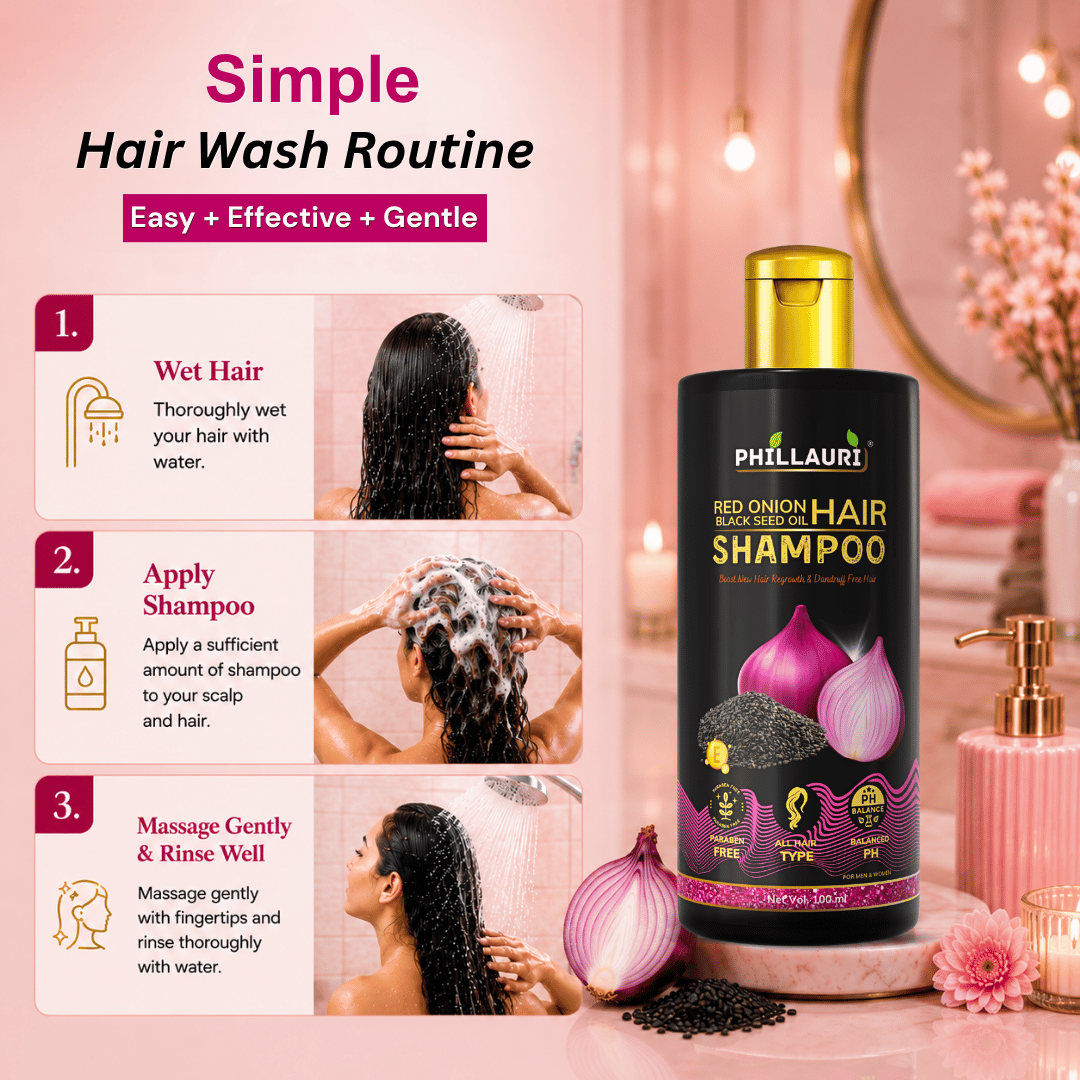 Phillauri Red Onion with Black Seed Oil Shampoo