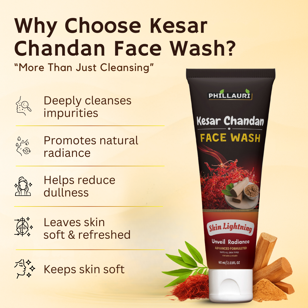 Phillauri Kesar Chandan Face Wash For Unveil Radiance, 60ml
