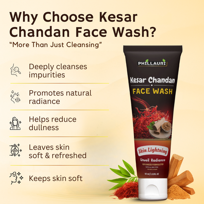 Phillauri Kesar Chandan Face Wash For Unveil Radiance, 60ml