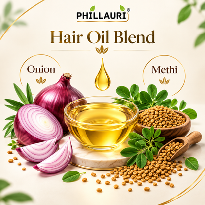Phillauri Methi Onion Hair Oil – Helps Control Hair Fall, 100ml