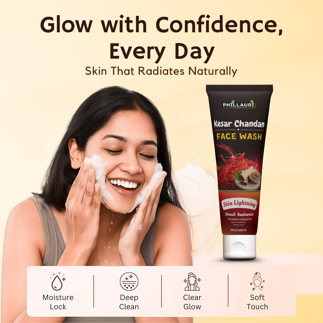 Phillauri Kesar Chandan Face Wash For Unveil Radiance, 60ml