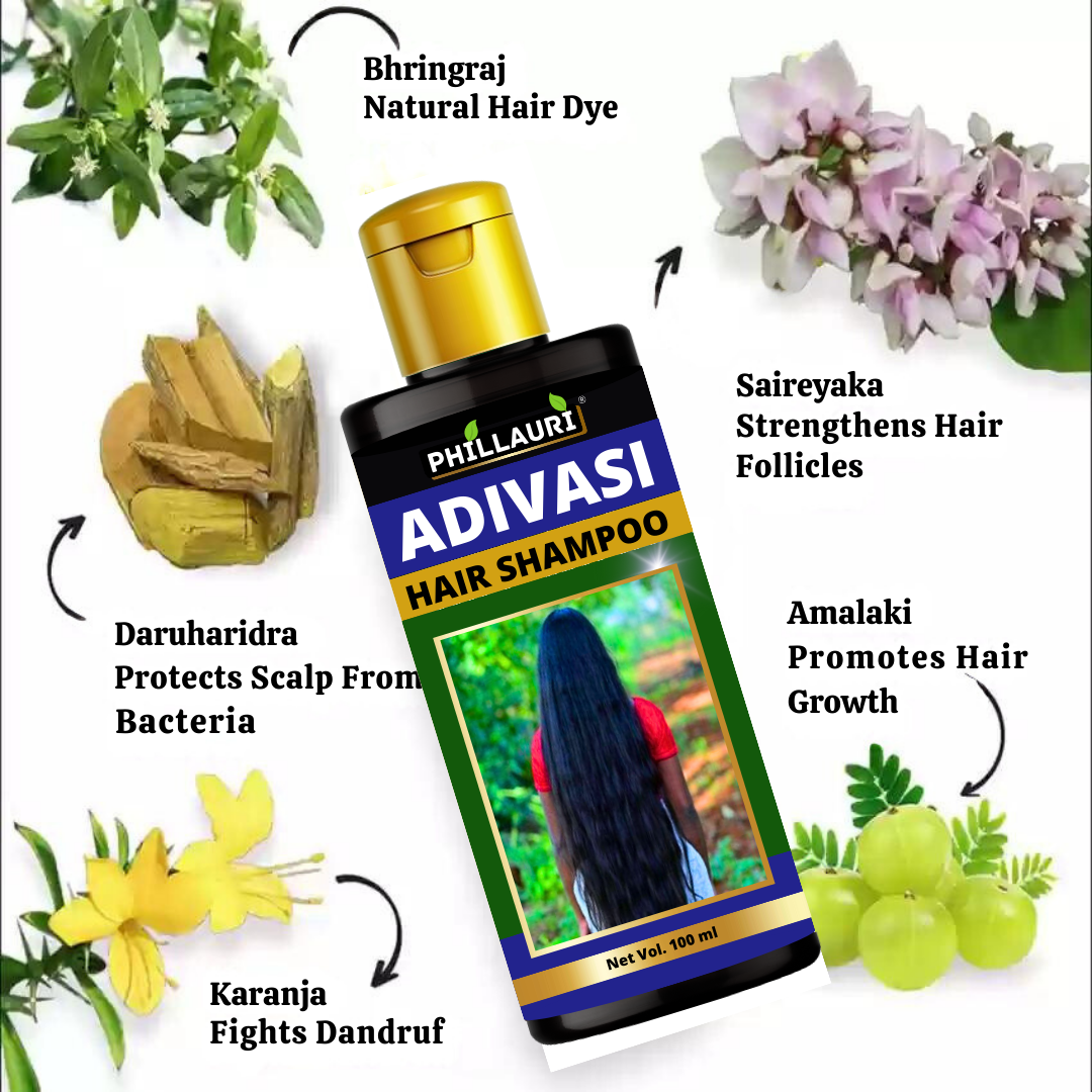 Phillauri Adivasi Hair Growth Oil, Shampoo, conditioner Combo For Women And Men