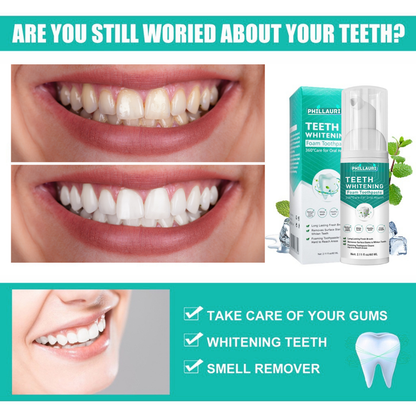 Phillauri Teeth Whitening Foam For Reduse Tooth Stains,white And Healthy Teeth