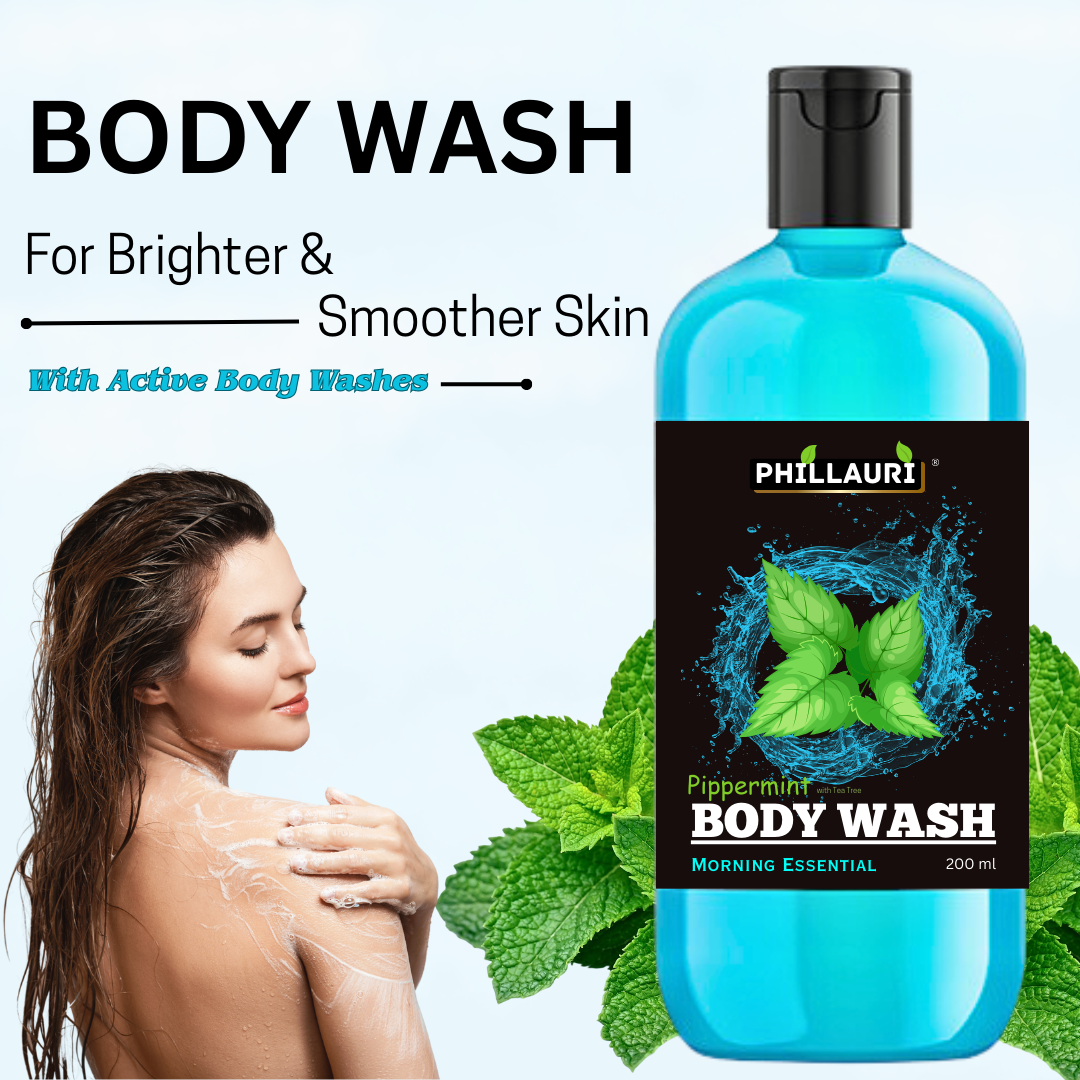 Phillauri Morning Essential Pippermint Body wash For Soft And Glowing Skin, 200ML