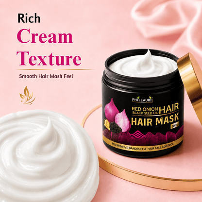 Phillauri Red Onion with Black Seed Oil Hair Mask – For Dandruff & Hair Fall Control