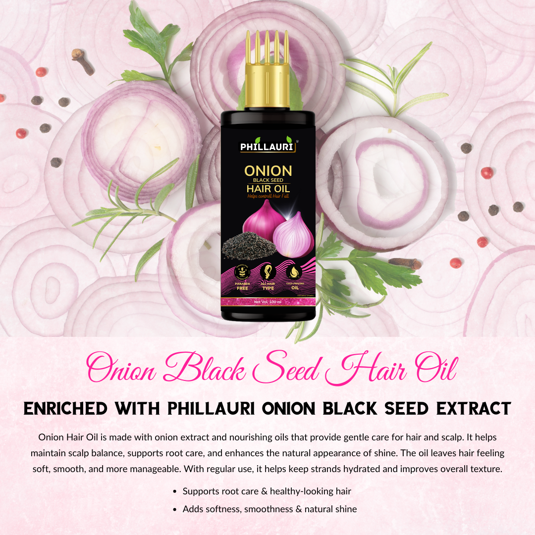 Phillauri Onion Blackseed Herbal Hair Oil, 100ML