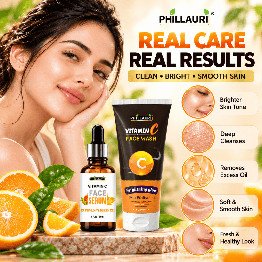 Phillauri Vitamin C Skin Care Duo – Vitamin C Face Wash + Vitamin C Face Serum