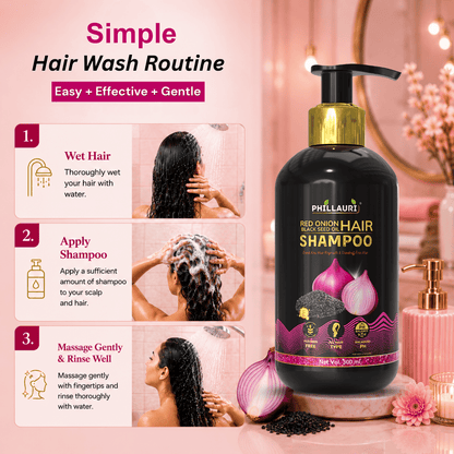 Phillauri Red Onion with Black Seed Oil Shampoo