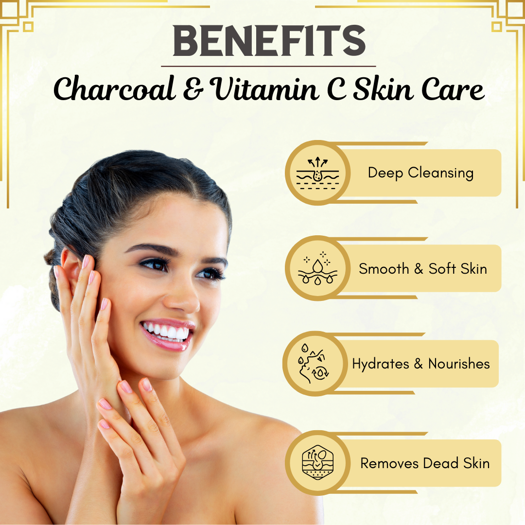 Phillauri Charcoal scrub, Face Wash, Face Cream Skin And Body Combo Kit, 100gm+60ml+50gm