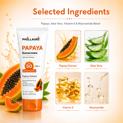 Phillauri Papaya Sunscreen SPF 50 PA+++