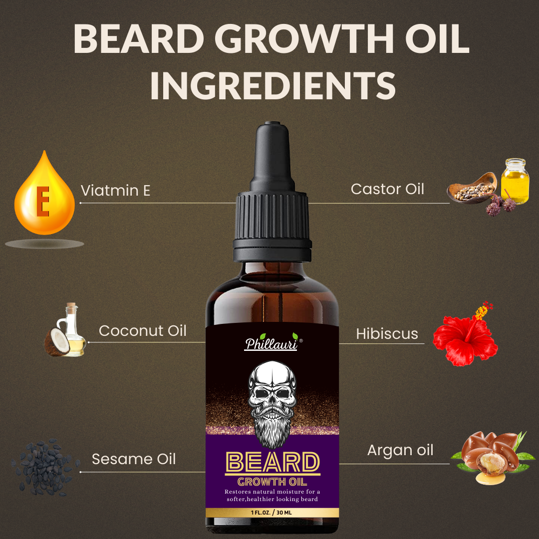 Phillauri Beard Growth Oil For A Softer, Healthier Looking Beard, 30ML