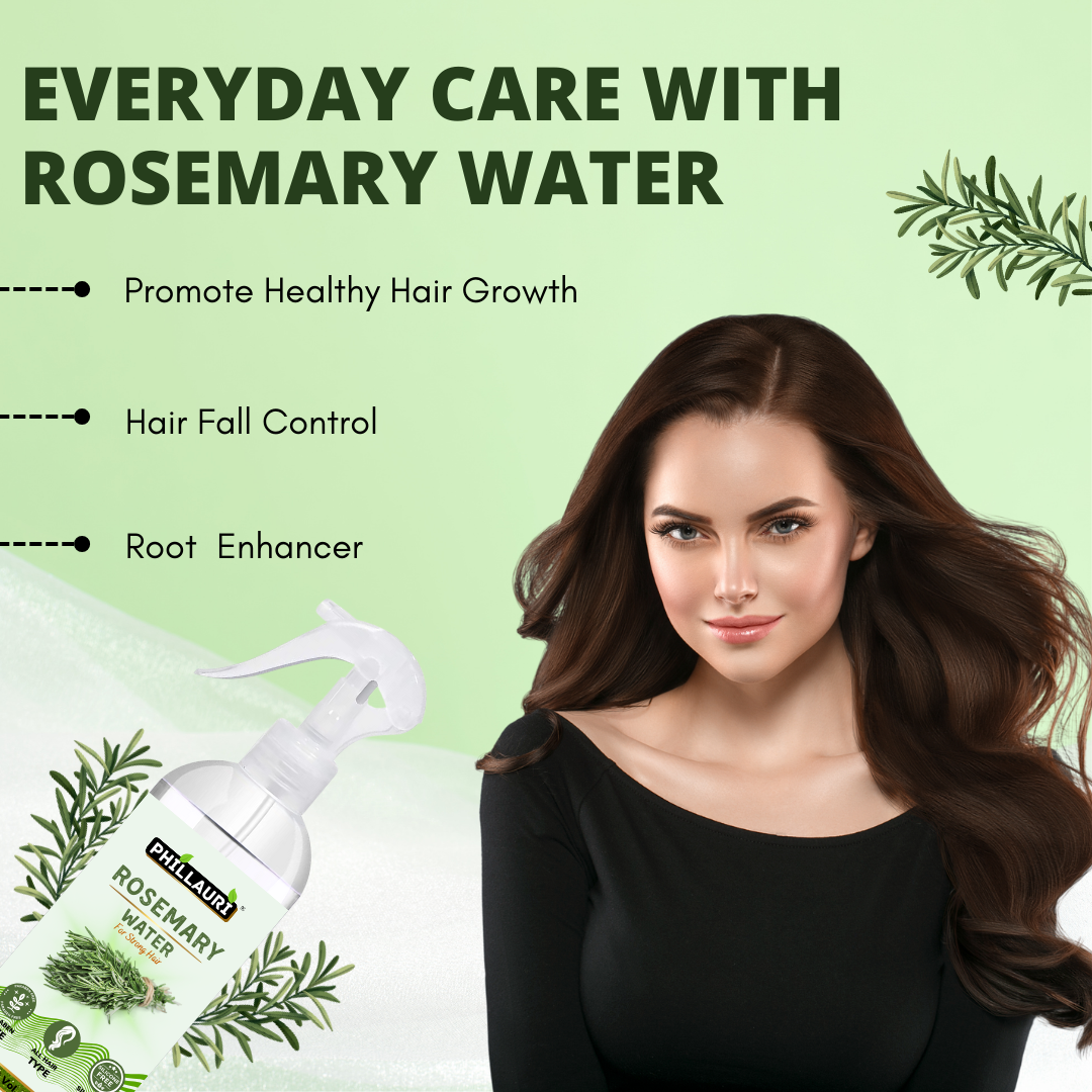 Phillauri Rosemary Water Spray for All Hair Types, Strengthens, Nourishes & Promotes Hair Growth