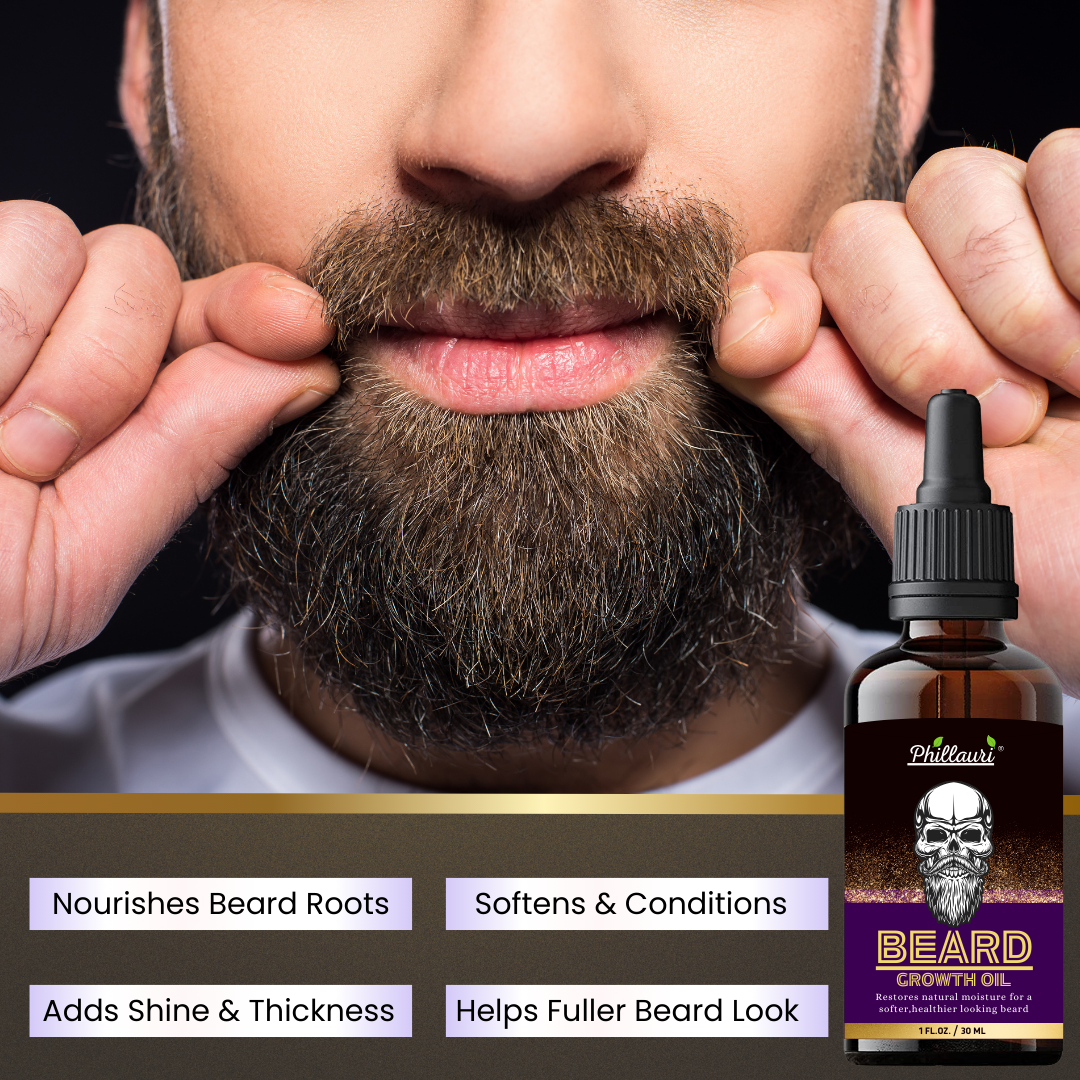 Phillauri Beard Growth Oil For A Softer, Healthier Looking Beard, 30ML