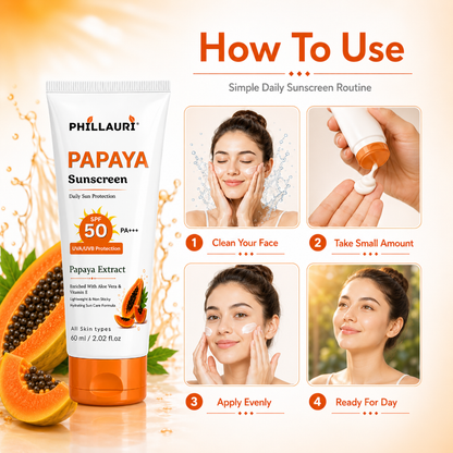 Phillauri Papaya Sunscreen SPF 50 PA+++