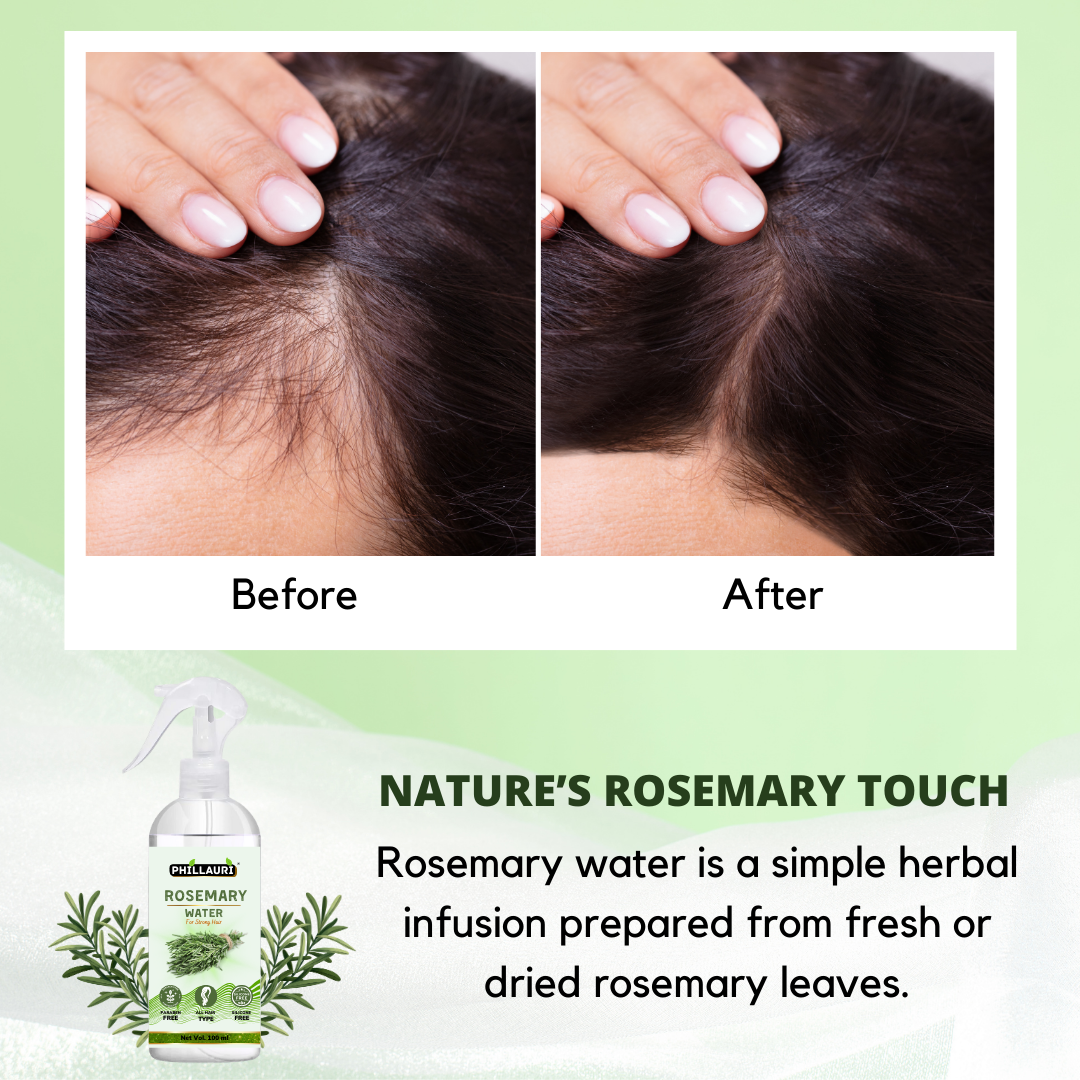 Phillauri Rosemary Water Spray for All Hair Types, Strengthens, Nourishes & Promotes Hair Growth
