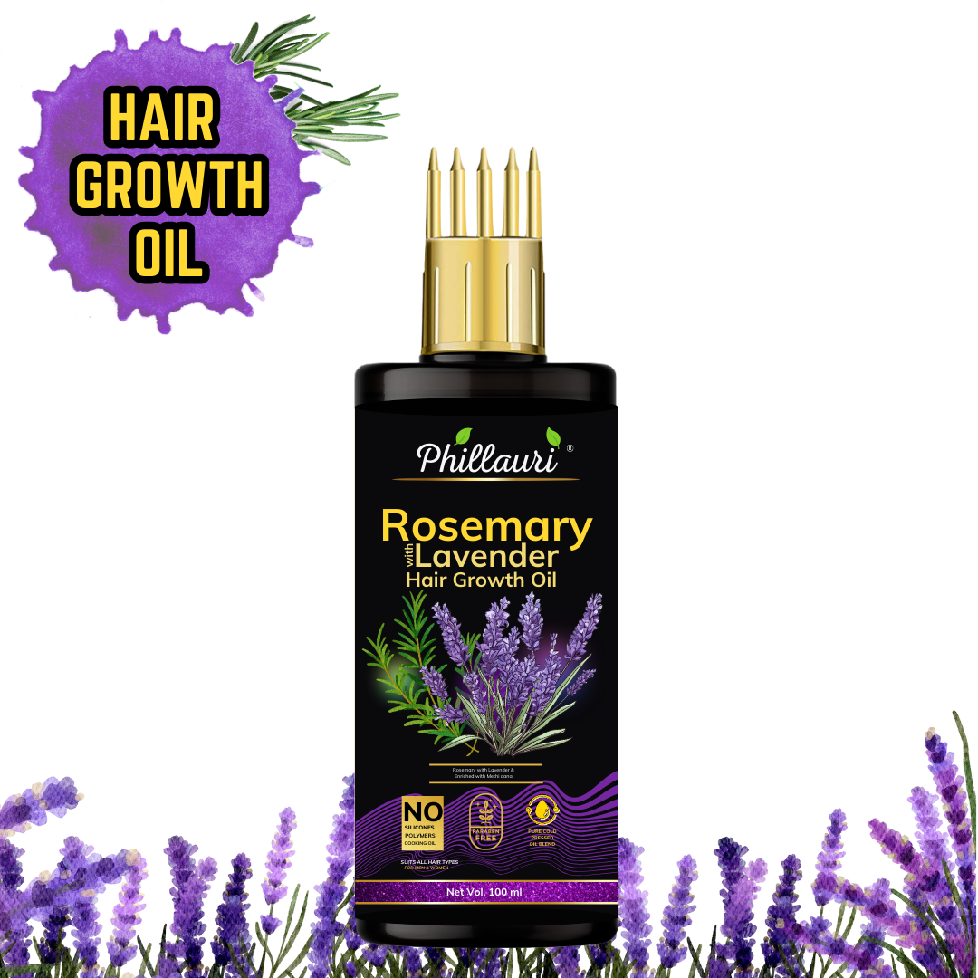 Phillauri Rosemary Lavender Hair Growth Oil, Paraben Free, 100ml