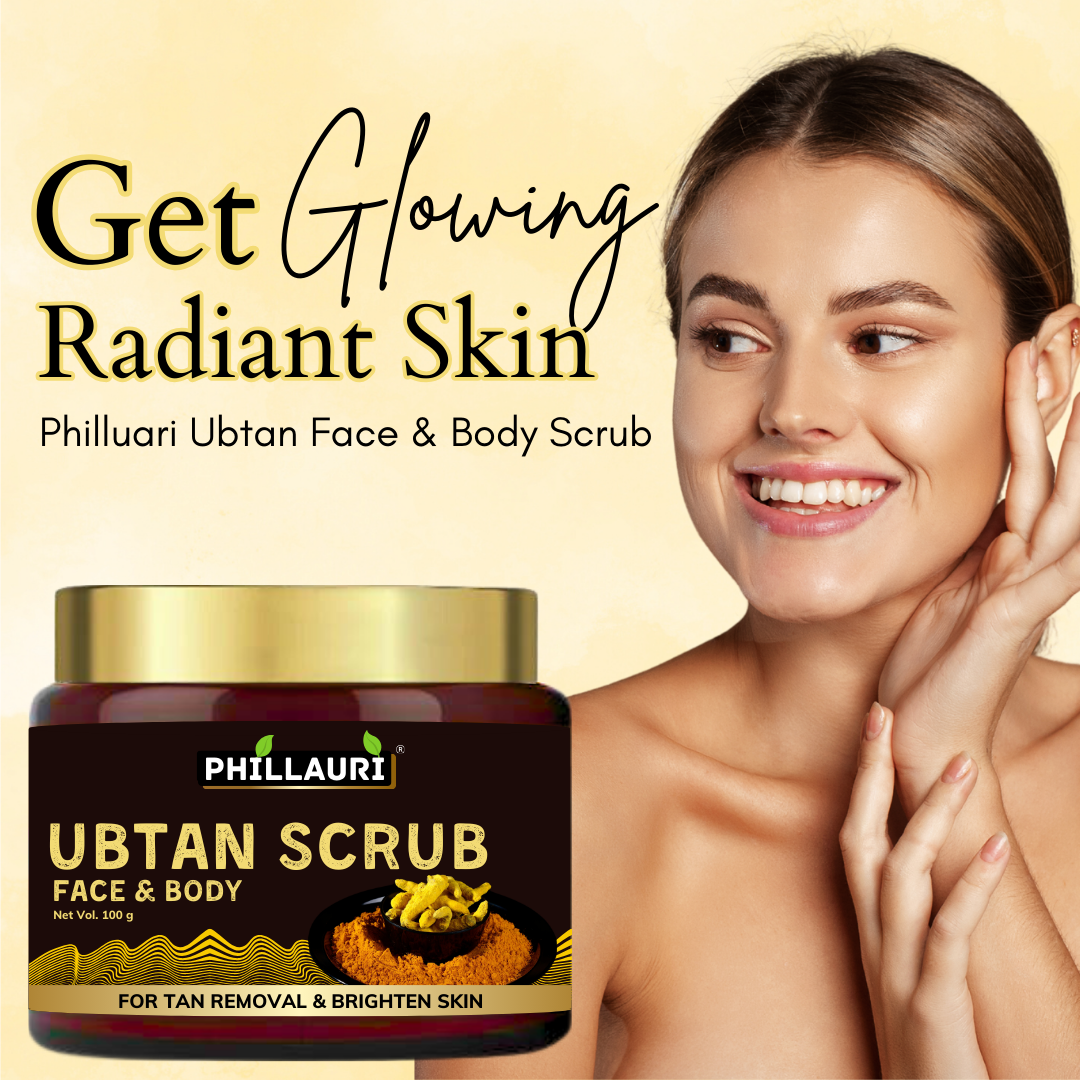 Phillauri Ubtan Tan Removal Face Scrub For Glowing Skin, 100g