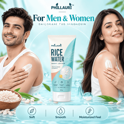 Phillauri Rice Water Body Lotion – With Rice Extract, Vitamin E & Aloe Vera