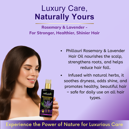 Phillauri Rosemary Lavender Hair Growth Oil, Paraben Free, 100ml