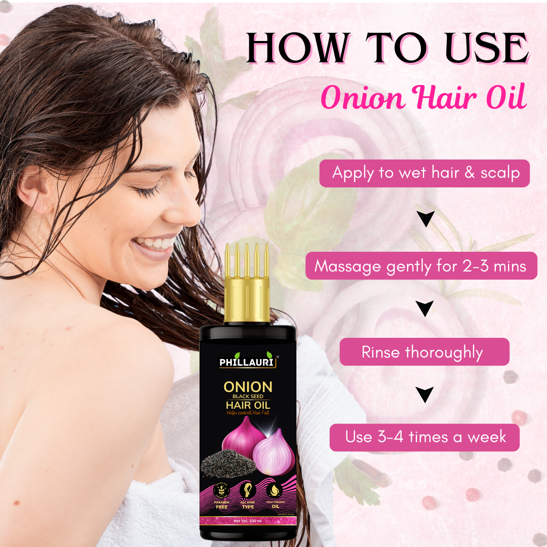 Phillauri Onion Blackseed Herbal Hair Oil, 100ML
