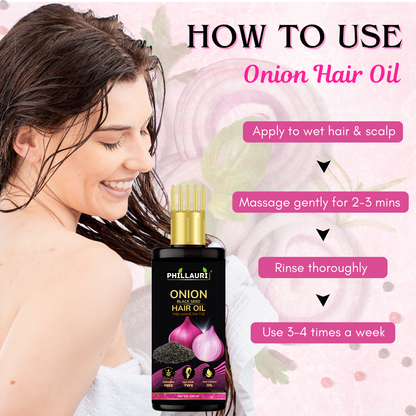 Phillauri Onion Blackseed Herbal Hair Oil, 100ML