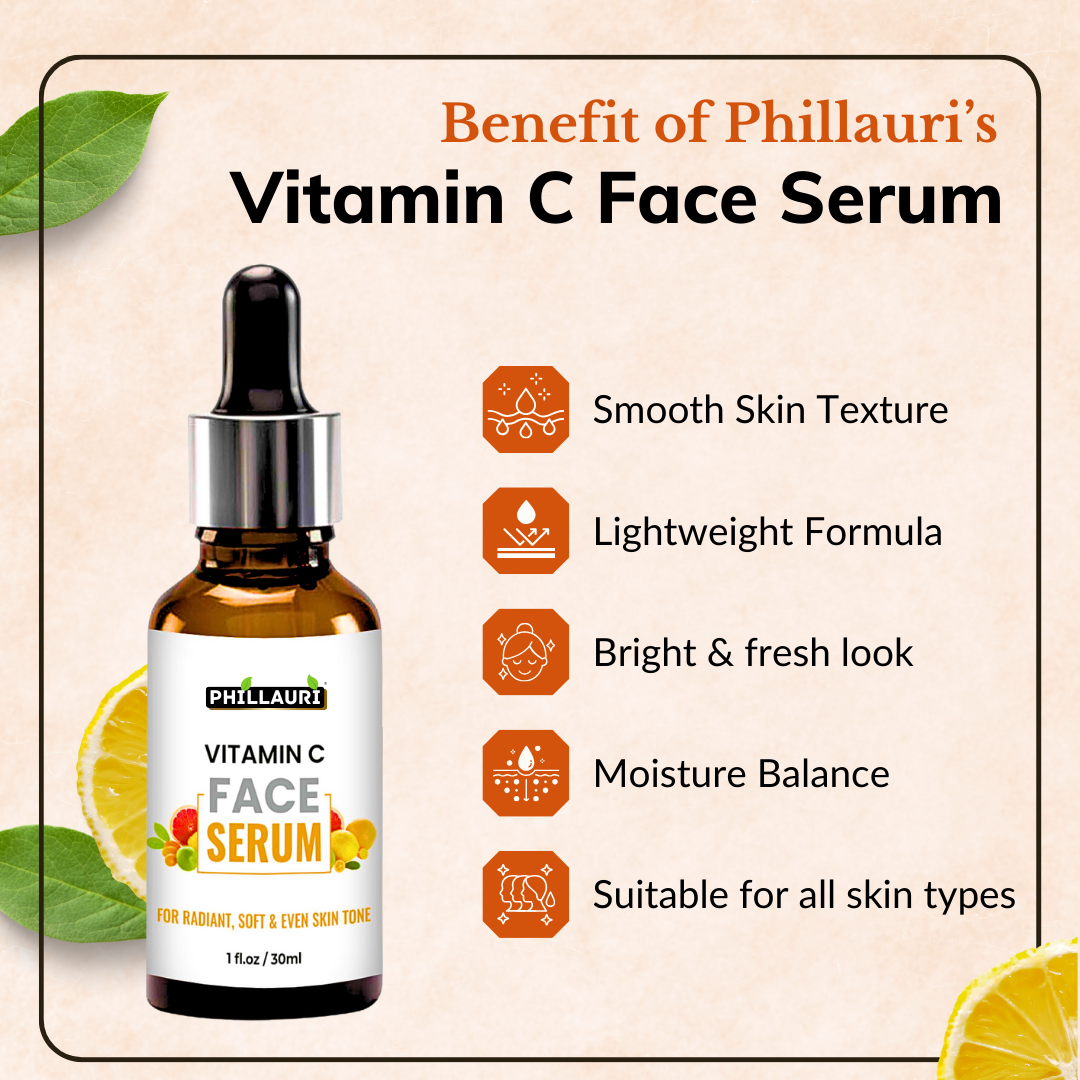 Phillauri Facewash For Skin Whitening, 60 ML + Face Serum, 30ML Combo