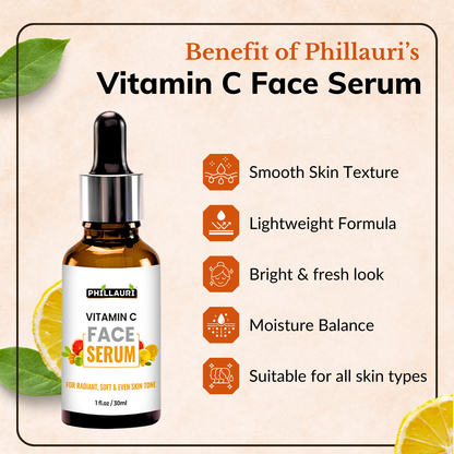 Phillauri Facewash For Skin Whitening, 60 ML + Face Serum, 30ML Combo