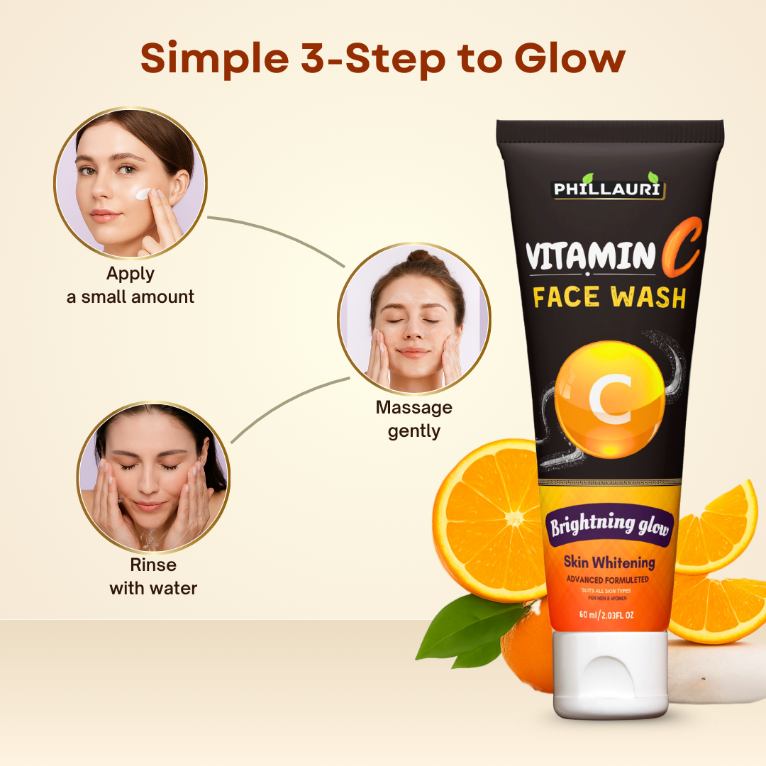 Phillauri Vitamin C Face Wash For Skin Whitening, 60ml