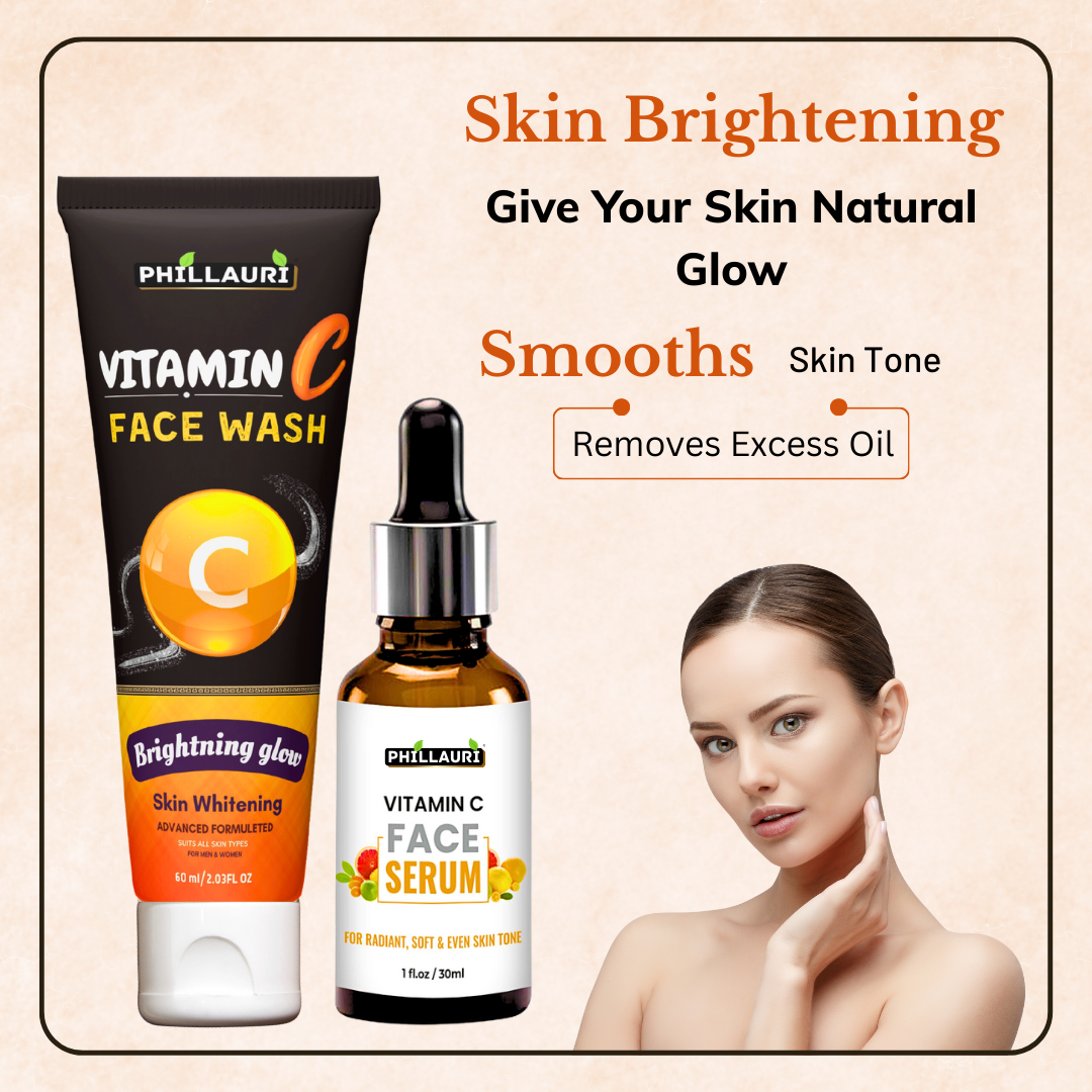 Phillauri Facewash For Skin Whitening, 60 ML + Face Serum, 30ML Combo