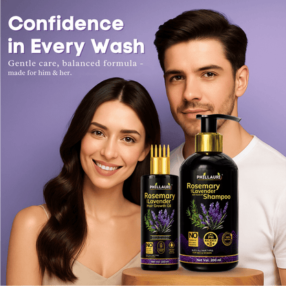 Phillauri Rosemary Lavender Hair Oil And Anti-dandruff Shampoo Combo