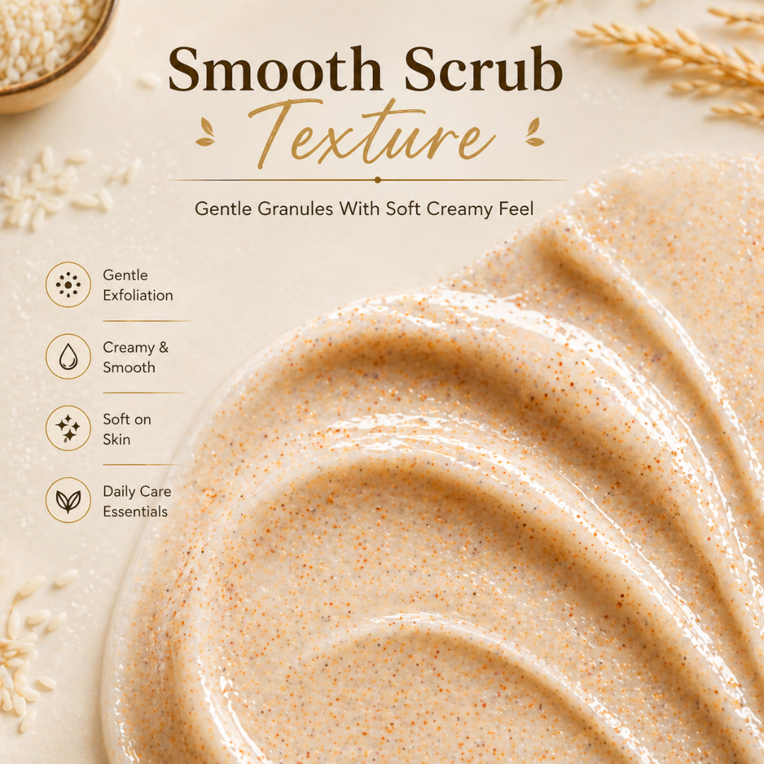 Phillauri Rice Water Scrub – Gentle Exfoliation & Natural Glow, 100g