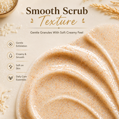 Phillauri Rice Water Scrub – Gentle Exfoliation & Natural Glow, 100g