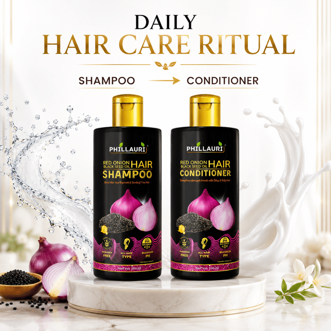 Phillauri Red Onion with Black Seed Oil Shampoo & Conditioner Duo