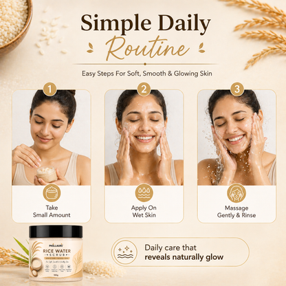 Phillauri Rice Water Scrub – Gentle Exfoliation & Natural Glow, 100g