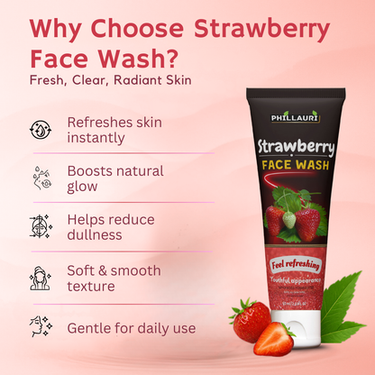 Phillauri Strawberry Face Wash For Youthful Appearance, 60ml