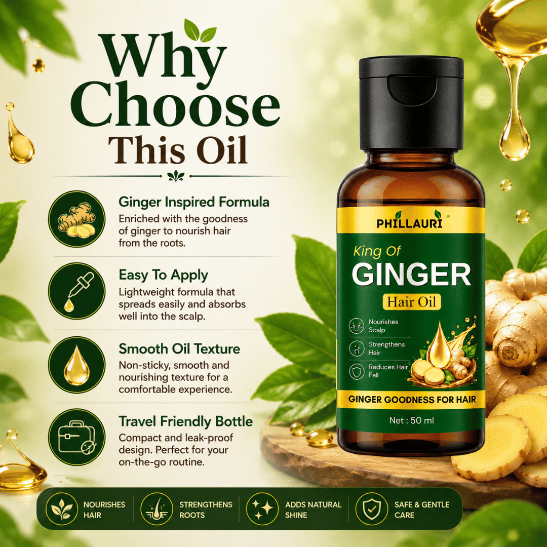 Phillauri King Of Ginger Hair Oil – With Natural Ginger Extract