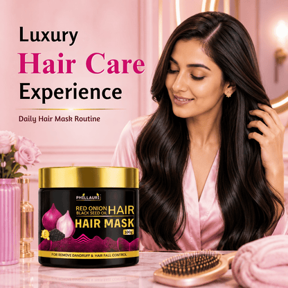 Phillauri Red Onion with Black Seed Oil Hair Mask – For Dandruff & Hair Fall Control