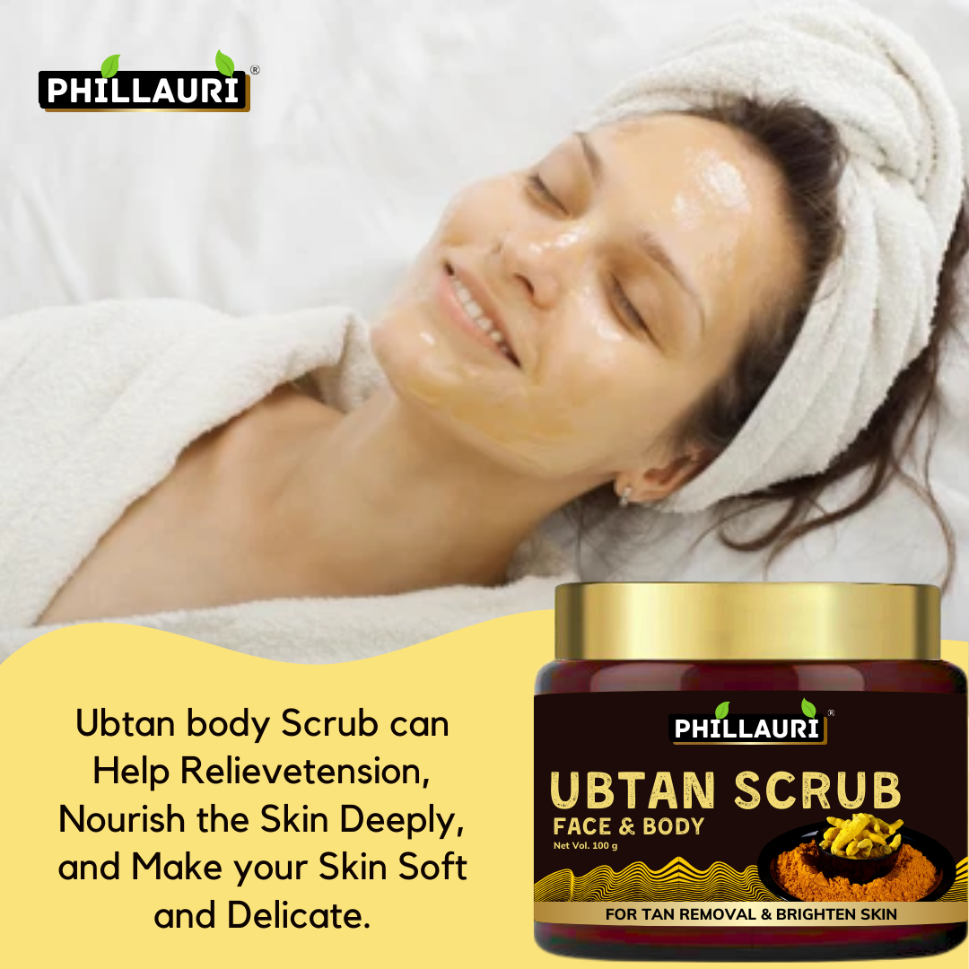 Phillauri Ubtan Tan Removal Face Scrub For Glowing Skin, 100g