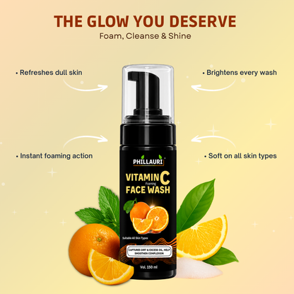 Phillauri Vitamin C Foaming Face Wash – With Aloe Vera & Green Tea