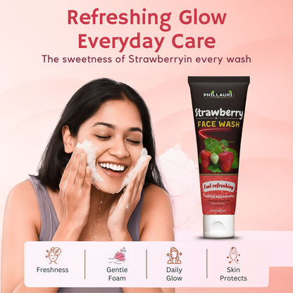 Phillauri Strawberry Face Wash For Youthful Appearance, 60ml