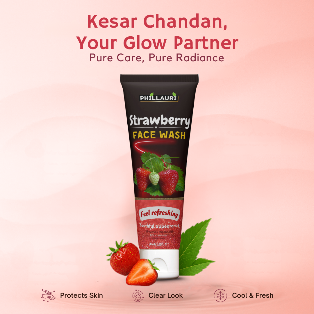 Phillauri Strawberry Face Wash For Youthful Appearance, 60ml