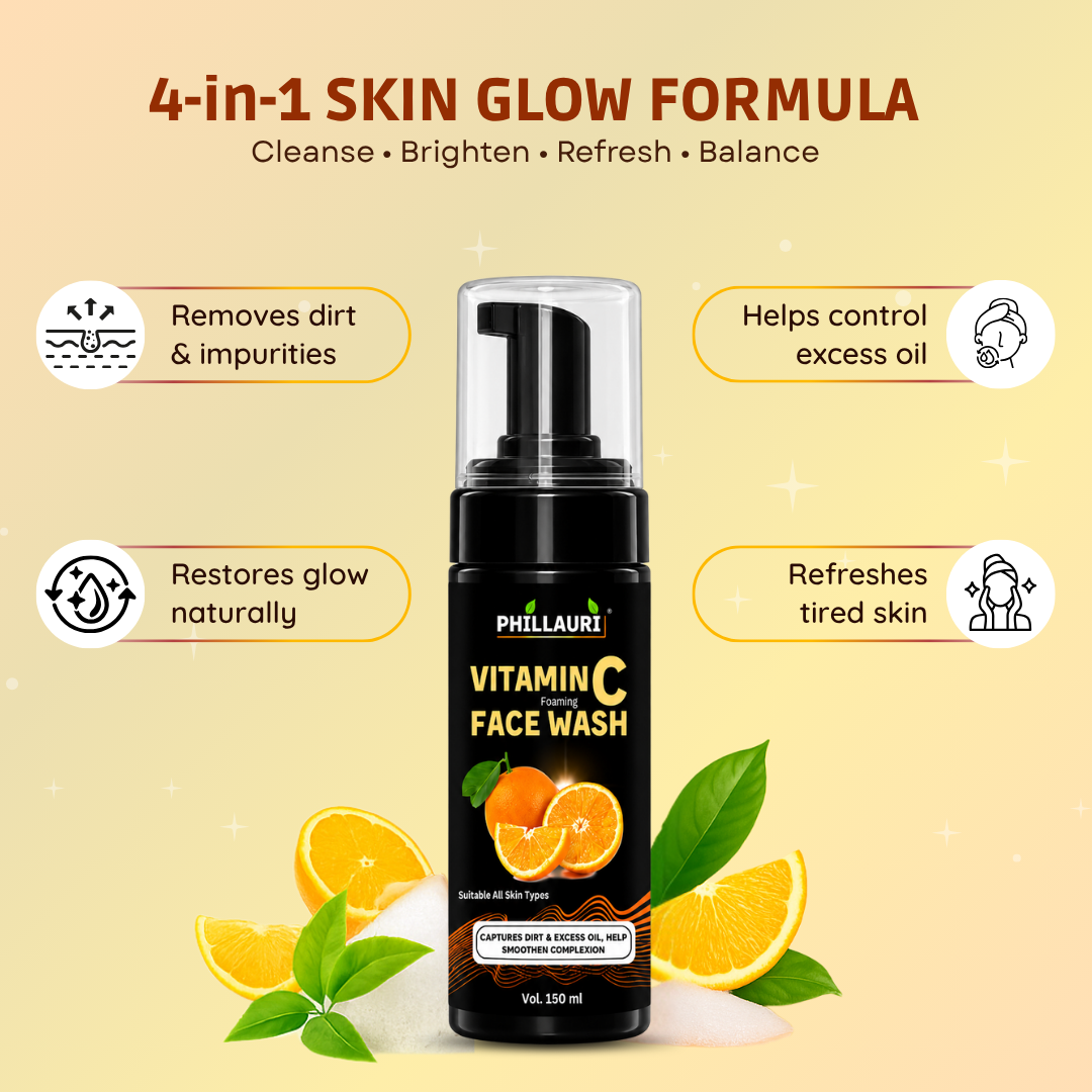 Phillauri Vitamin C Foaming Face Wash – With Aloe Vera & Green Tea