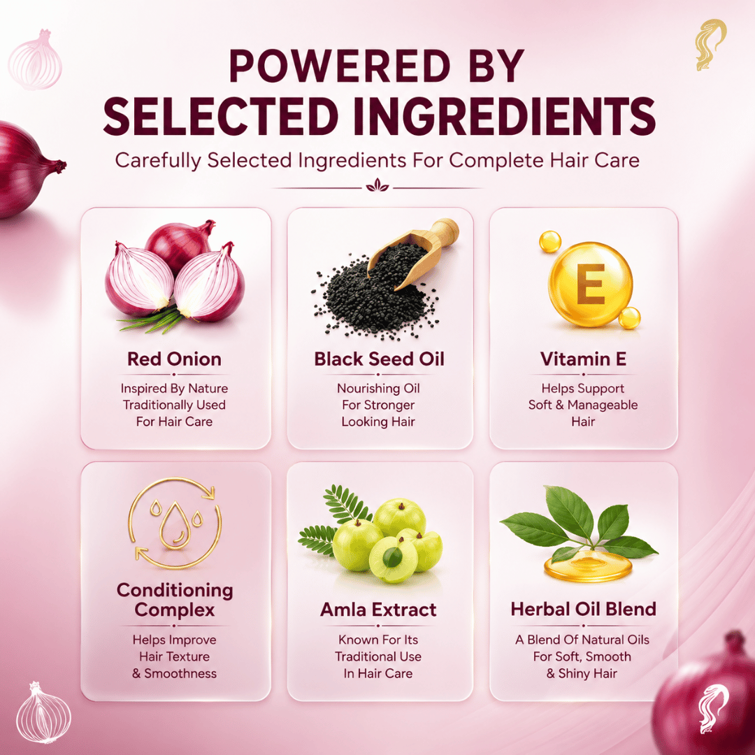 Phillauri Red Onion with Black Seed Oil 3-Step Hair Care Combo