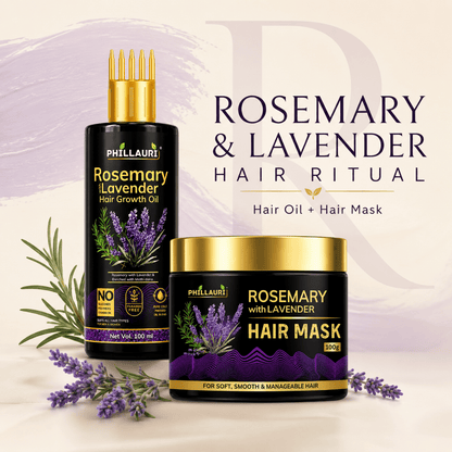 Phillauri Rosemary with Lavender Hair Growth Oil & Hair Mask Combo