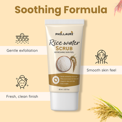 Phillauri Rice Water Scrub – Gentle Exfoliating Face Scrub | 60ml (Pack-1)