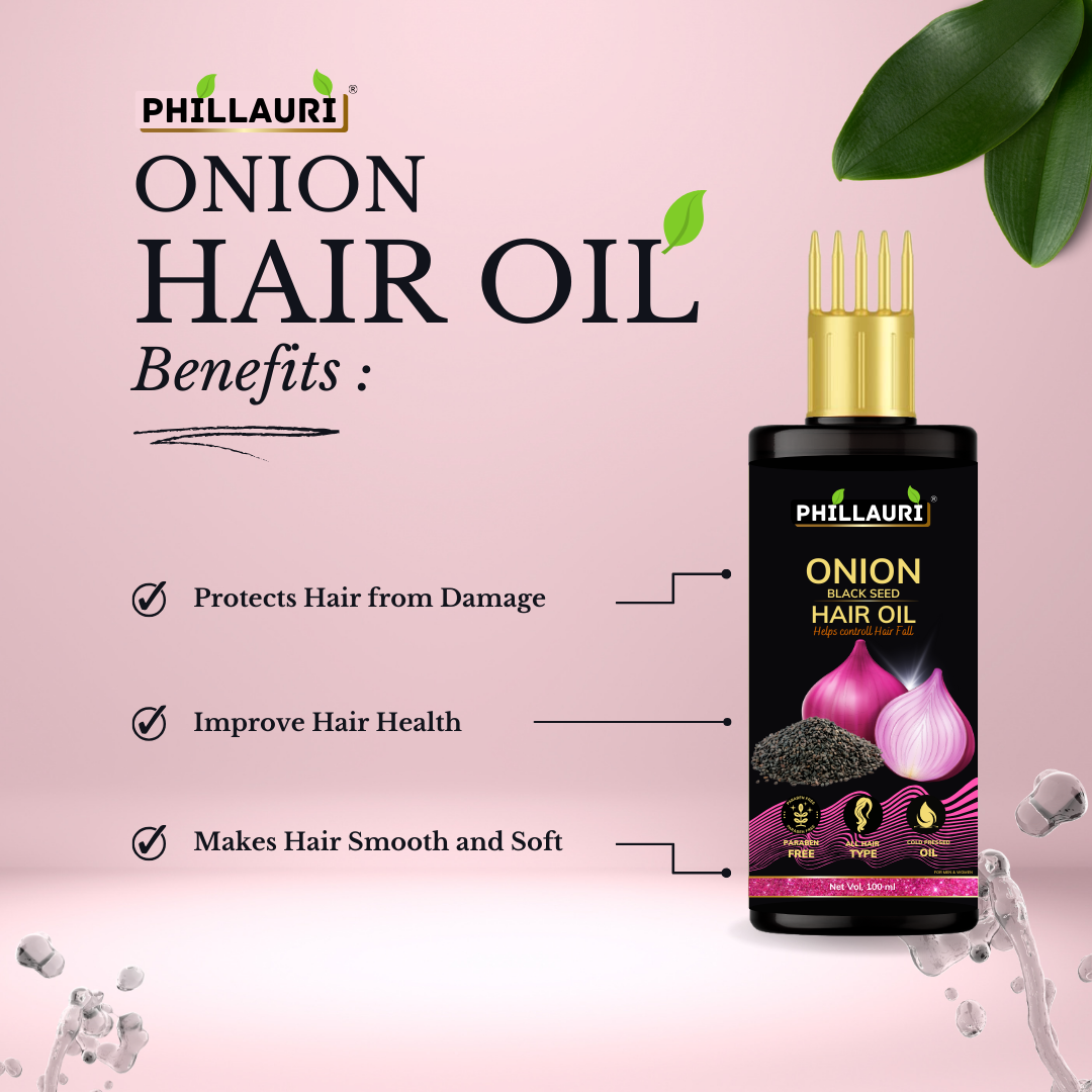 Phillauri Onion Blackseed Herbal Hair Oil, 100ML