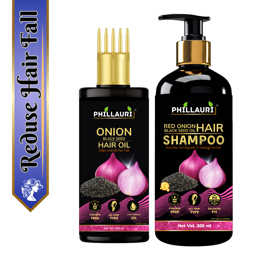 Phillauri Onion Black Seed Hair Oil For Boost Growth, 400ML