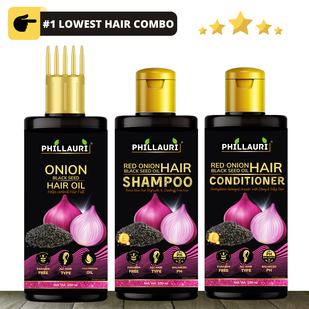 Phillauri Red Onion Black Seed Oil Ultimate Hair Care Kit