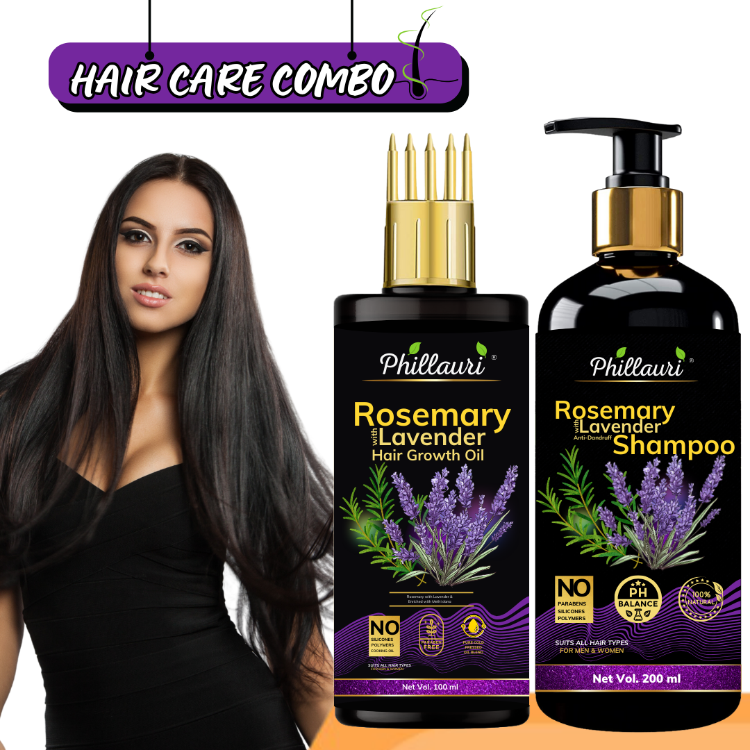 Phillauri Rosemary Lavender Hair Oil And Anti-dandruff Shampoo Combo