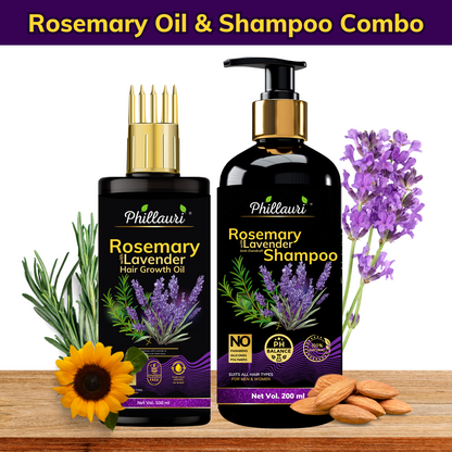 Phillauri Rosemary Lavender Hair Oil And Anti-dandruff Shampoo Combo